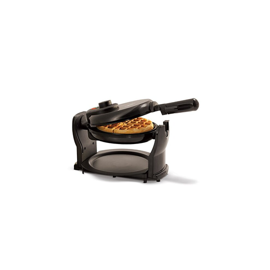 BELLA Classic Rotating Non-Stick Belgian Waffle Maker, Perfect 1" Thick Waffles, PFOA Free Non Stick Coating & Removable Drip Tray for Easy Clean Up,