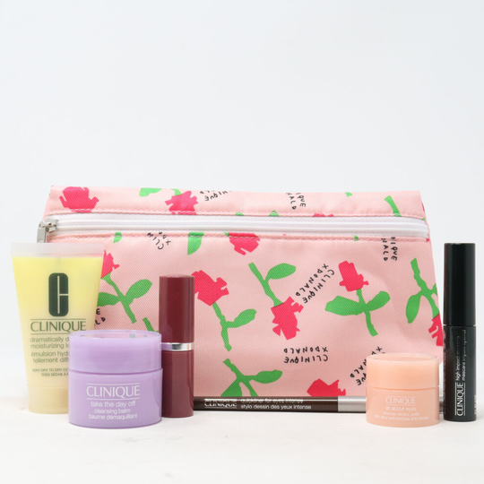Clinique Skincare And Makeup 7 Pcs Set / New With Bag