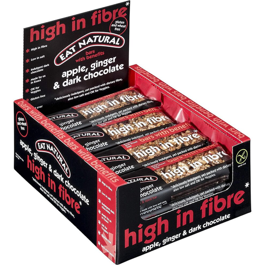 Eat Natural High Fibre Apple Ginger,Dark Choc 45g x12 - 0158