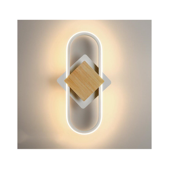 Indoor Wall Light Led White Modern Nordic Wall Lamp Minimalist Decorative Wall Sconce for Bedroom Hallway Corridor Stairs, Warm White