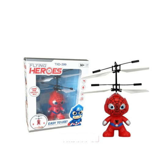 (Red) Superhero Iron Man Spiderman Batman RC Flying Remote Control Aircraft Airplane