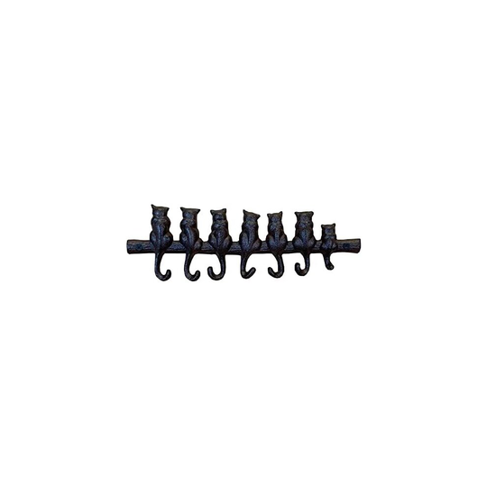 Cat Tail Wall Hook Rack in Cast Iron