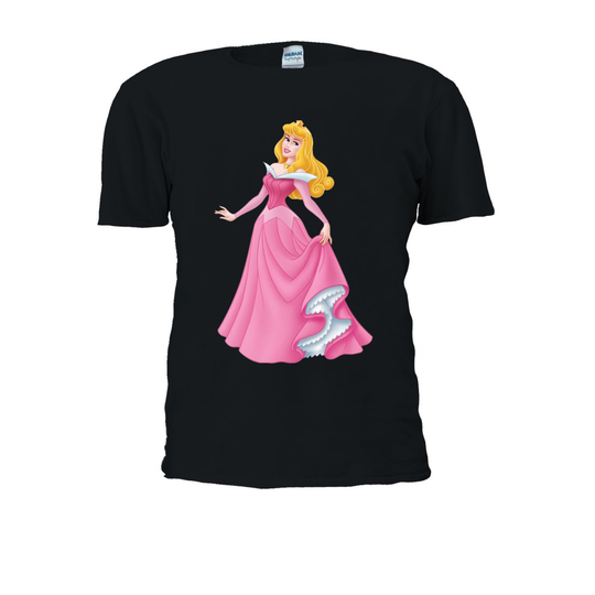 (XX-Large, Black) Princess Sleeping Beauty Aurora Men Women Unisex Top T Shirt
