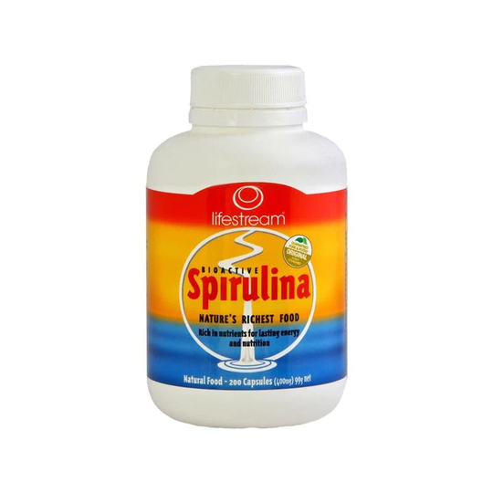 LifeStream Spirulina Vegicaps, 400mg, 200 VCapsules