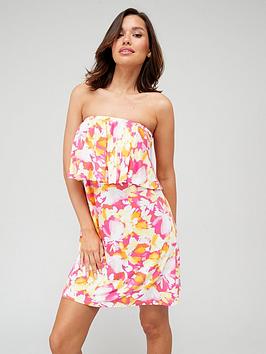 Everyday Bandeau Frill Mini Beach Dress