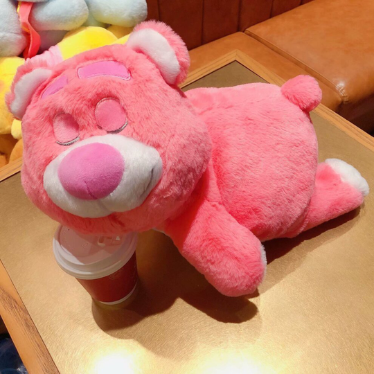 (Strawberry Bear) Disney Sleeping Plush Dolls Dumbo Donald Duck Lotso Stuffed Animals Pillow Toys