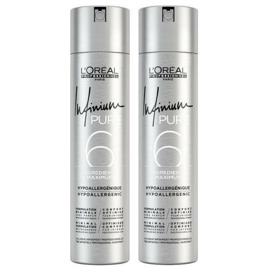 2 x LOreal Infinium extra strong Professional Hairspray 500ml