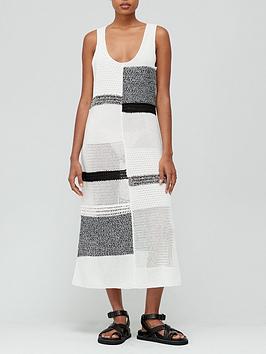 Joseph Colour Block Detail Tank Dress - White