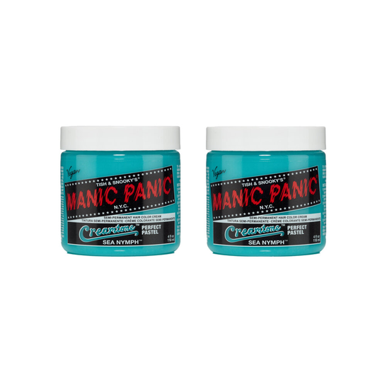 (Sea Nymph , Twin Pack) Manic Panic- Pastel Classic Creme Semi Permanent Hair Colour Range- Vegan Cruelty Free Semi-Permanent Hair Colour