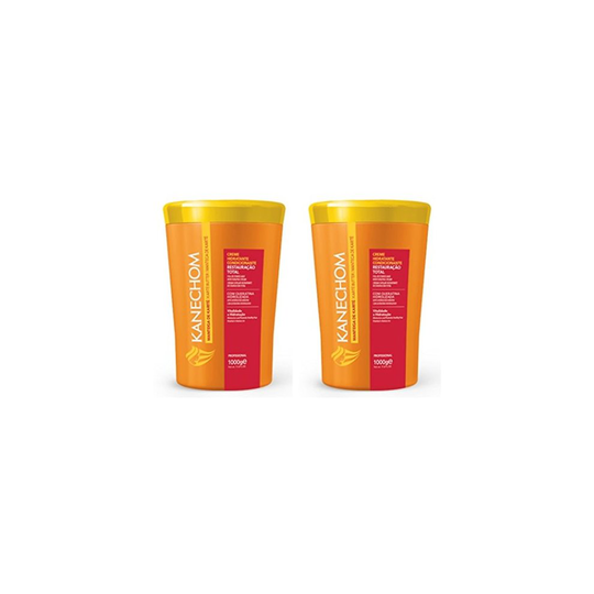 Kanechom Hair Treatment Shea Butter 35.2oz | Creme de Tratamento com Manteiga de Karite 1kg (Pack of 02)