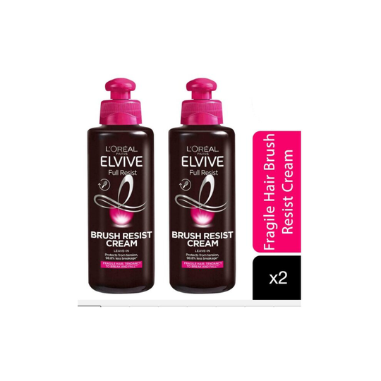 2Pk L'Oreal Elvive Full Resist Fragile Hair Brush Resist Cream with Biotin 200ml