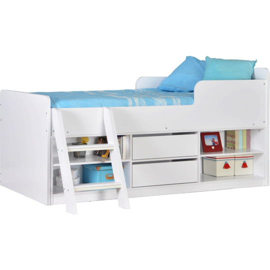 Felix Low Sleeper Bed Frame in White