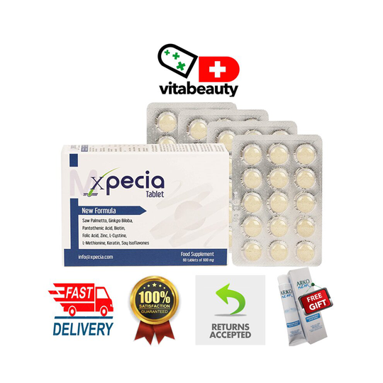 (3 Month (180 Tablets)) XPECIA FOR MEN ANTI HAIR LOSS DHT BLOCKER SAW PALMETTO BIOTIN KERATINE NEW HAIR GROWTH FORMULA