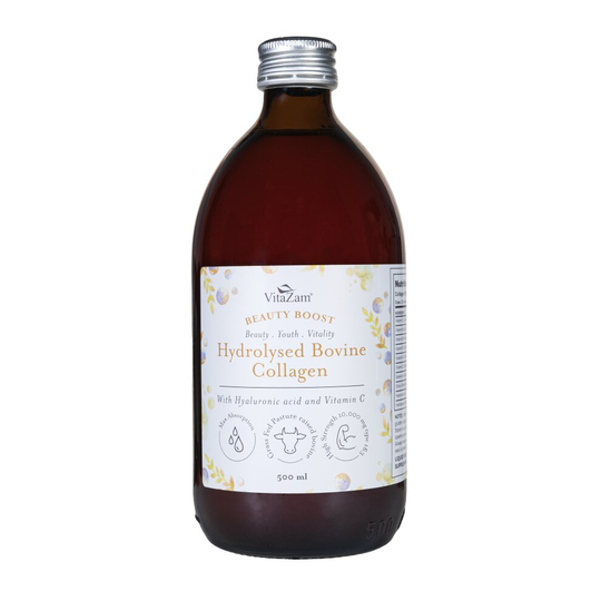 VitaZam Collagen Liquid 10000mg Premium Pure Peptides with Hyaluronic