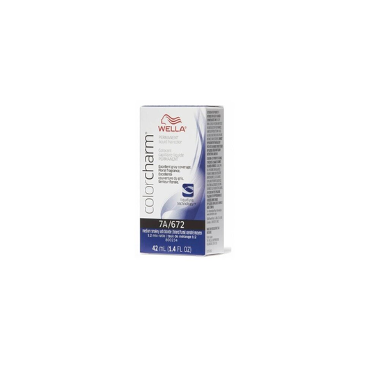 (7A/672) Wella 12A Frosty Ash Color Charm Permanent Liquid Haircolor & Developer (Vol. 20)