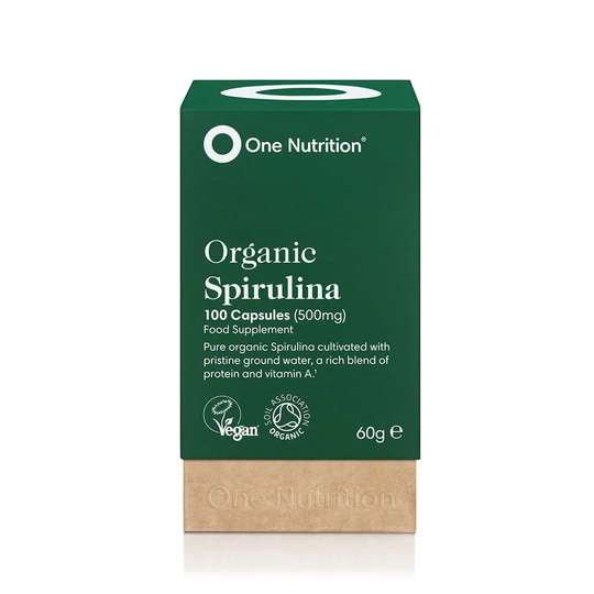One Nutrition Spirulina - 500mg Organic & Vegan, 100 Capsules