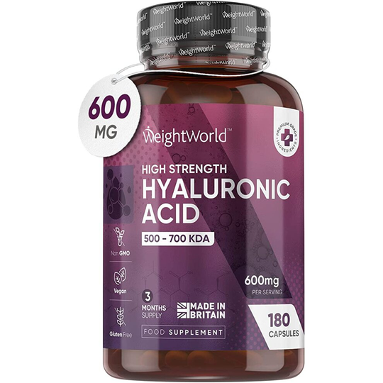 Hyaluronic Acid Supplement 600mg (500-700 KDA) - 180 Vegan