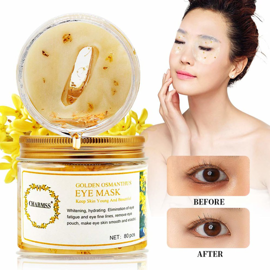 Eye Mask, Collagen Eye Mask, Golden Osmanthus Eye Mask, Golden Osmanthus Moisturizing Eye Mask Anti-aging, Reduce Eye Dark Circles, Remove Eye...