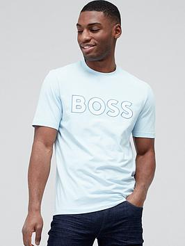 Boss Telogox Large Logo Comfort Fit T-Shirt-Open Blue