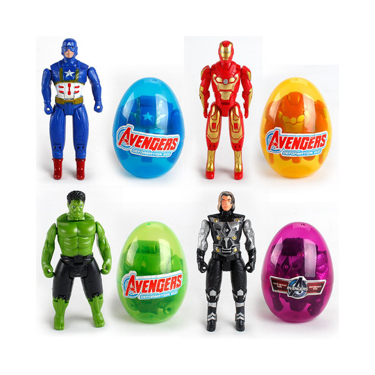 (Avengers) Avengers Transformed Egg Hulk Iron Man Model Kid Action Figure Toy