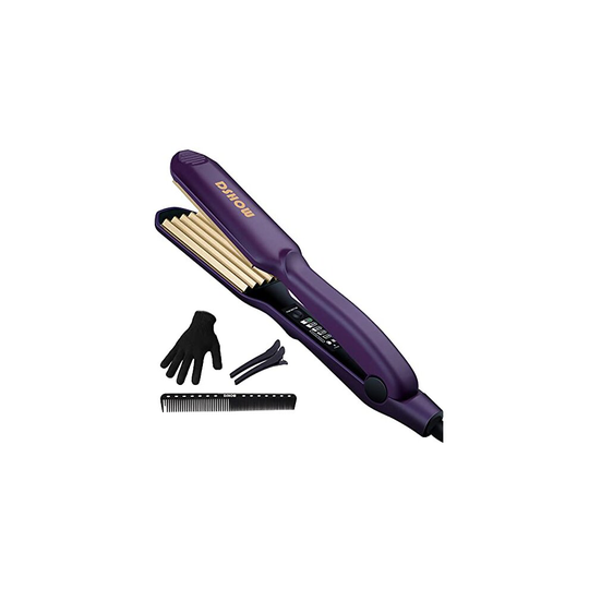 Crimping Iron Hair Crimper for Hair DSHOW Hair Waver Volumizing Crimper with Titanium Ceramic Plates Styling Tools for Women Girls (Purple)