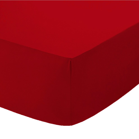 (Red, pillow Case) Extra Deep 16" (40cm) Fitted Bed Sheets