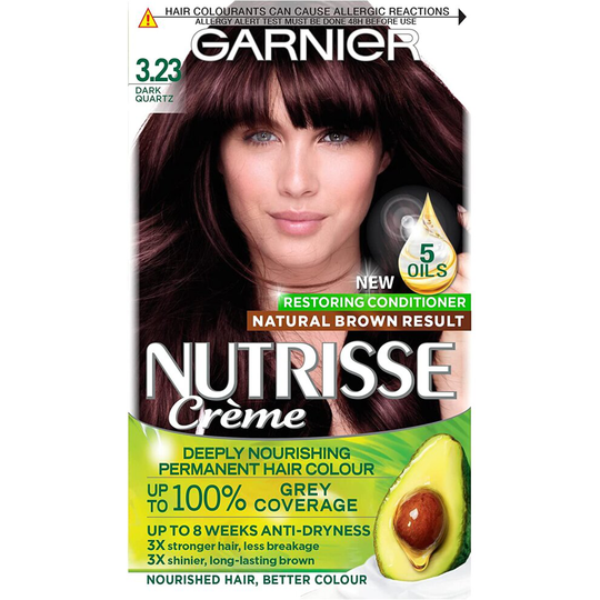 Garnier Nutrisse Brown Hair Dye Permanent - 3.23 Dark Quartz