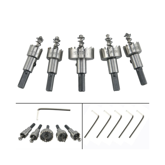 5x Hole Saw Tooth HSS Stainless Steel Drill Bit Set Cutter Tool