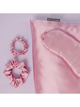 Rest Easy Sleep Better 4-Piece Satin Sleep Set - Pink