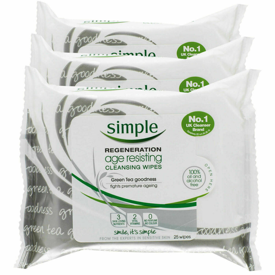 (Buy 3) Simple Regeneration Age Resisting Cleansing Wipes
