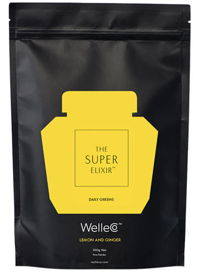 WelleCo The Super Elixir Greens Lemon & Ginger Refill 300g