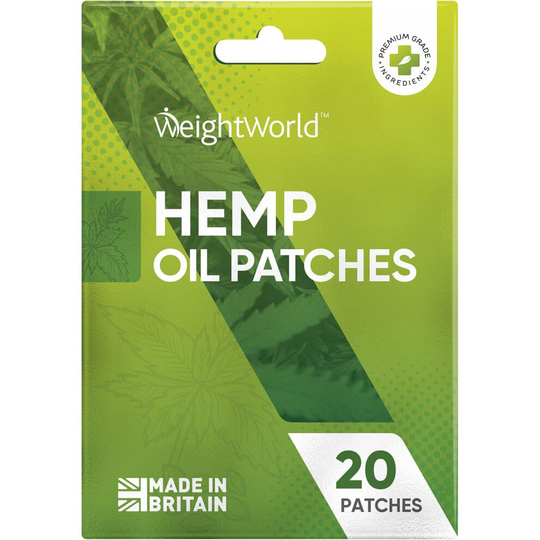 WeightWorld Hemp Oil Patches - 24 Hour Transdermal Adhesive - 20 Pads