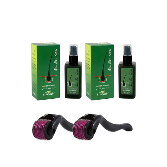 Love Jojo New Hair Lotion 120ml Pack of 2 + 2 Derma Roller