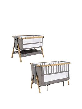 Tutti Bambini Cozee Xl Bedside Crib & Cot - Oak / Charcoal