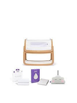 Snuz Snuzpod4 Bedside Crib Starter Bundle - Natural