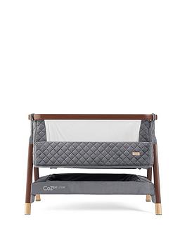 Tutti Bambini Cozee Luxe Bedside Crib - Walnut/Slate