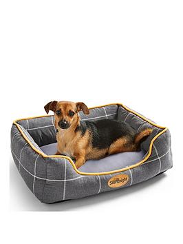 Silentnight Impress Memory Foam Pet Bed - Grey Check - Small