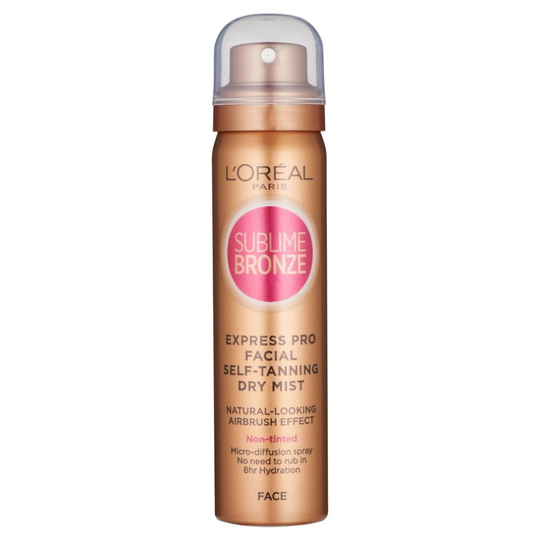 L'Oréal Sublime Bronze Self Tan Express Mist Spray Face, 75ml