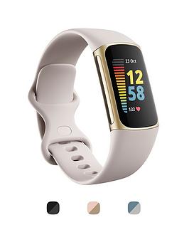 Fitbit Charge 5 - Lunar White/Soft Gold Stainless Steel