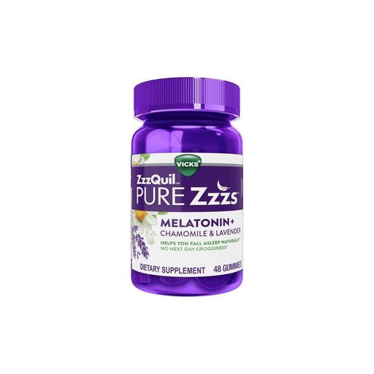 Vicks ZzzQuil Pure Zzzs Melatonin Sleep Aid Gummies, 1mg, 48 Ct
