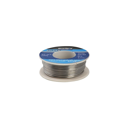 Blue Spot 31110 100g Solder - solder 100g 6040 flux covered bluespot tools bs31110