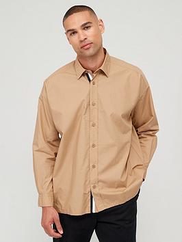 Boss S-Drew-Ribbon-C1-233 Relaxed Fit Shirt - Beige
