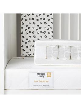 Mother&Baby White Gold Anti-Allergy Pocket Sprung Cot Bed Mattress, White