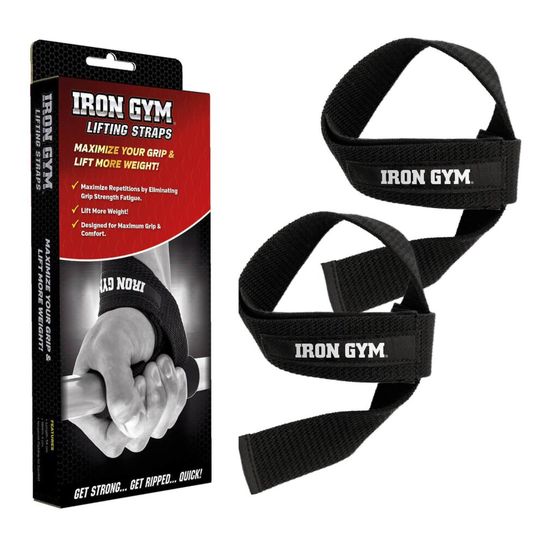 Iron Gym Weight Lifting Straps Padded Wrist Support Barbell Hand Grip