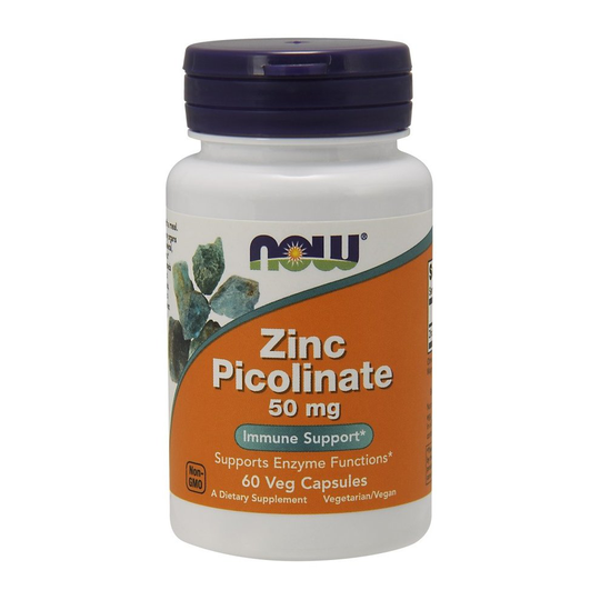 NOW Foods Zinc Picolinate, 50mg, 60 vcaps