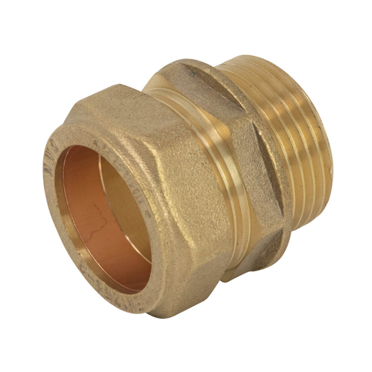 Compression 15mm X 3/8" Straight Connector Male Iron
