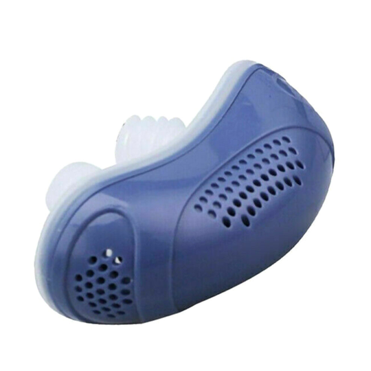(Blue) Micro Electric CPAP Noise Anti Snoring Device Sleep Apnea Stop Snore Aid Stopper