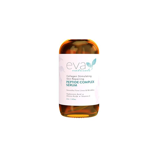 Peptide Complex Serum by Eva Naturals (2 oz) - Best Anti-Aging Face Serum Reduces Wrinkles and Boosts Collagen - Heals and Repairs Skin while Improvin