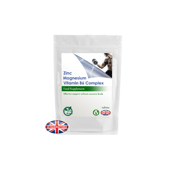 120 Tablets - Magnesium, Zinc & B6 (ZMA) Muscle, Sleep & Recovery, UK