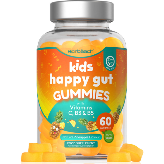 Kid's Probiotics Gummies | 60 Count | Pineapple Flavour | by Horbaach
